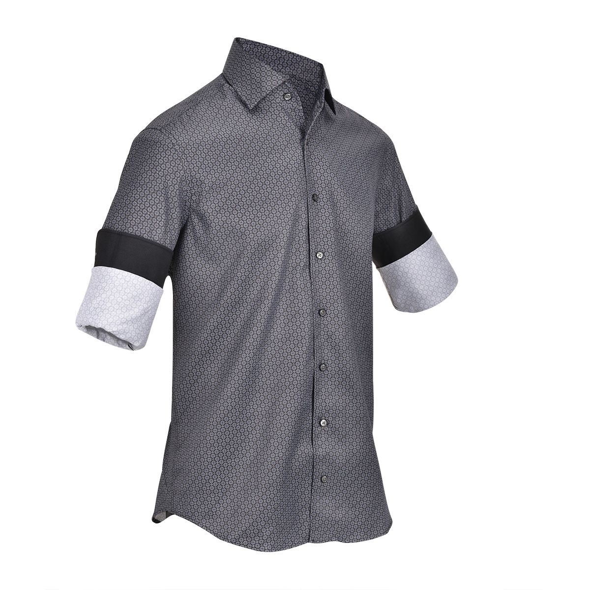 CMW556R - Cuadra black casual fashion cotton shirt for men-Kuet.us