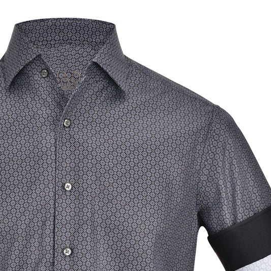 CMW556R - Cuadra black casual fashion cotton shirt for men-Kuet.us