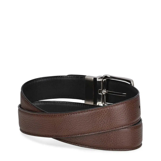 CS241VE - Cuadra brown casual dress deer leather reversible belt for men-FRANCO CUADRA-Kuet-Cuadra-Boots