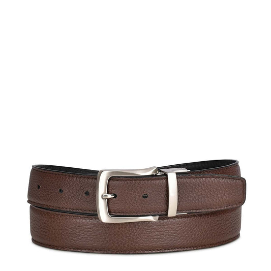 CS241VE - Cuadra brown casual dress deer leather reversible belt for men-FRANCO CUADRA-Kuet-Cuadra-Boots
