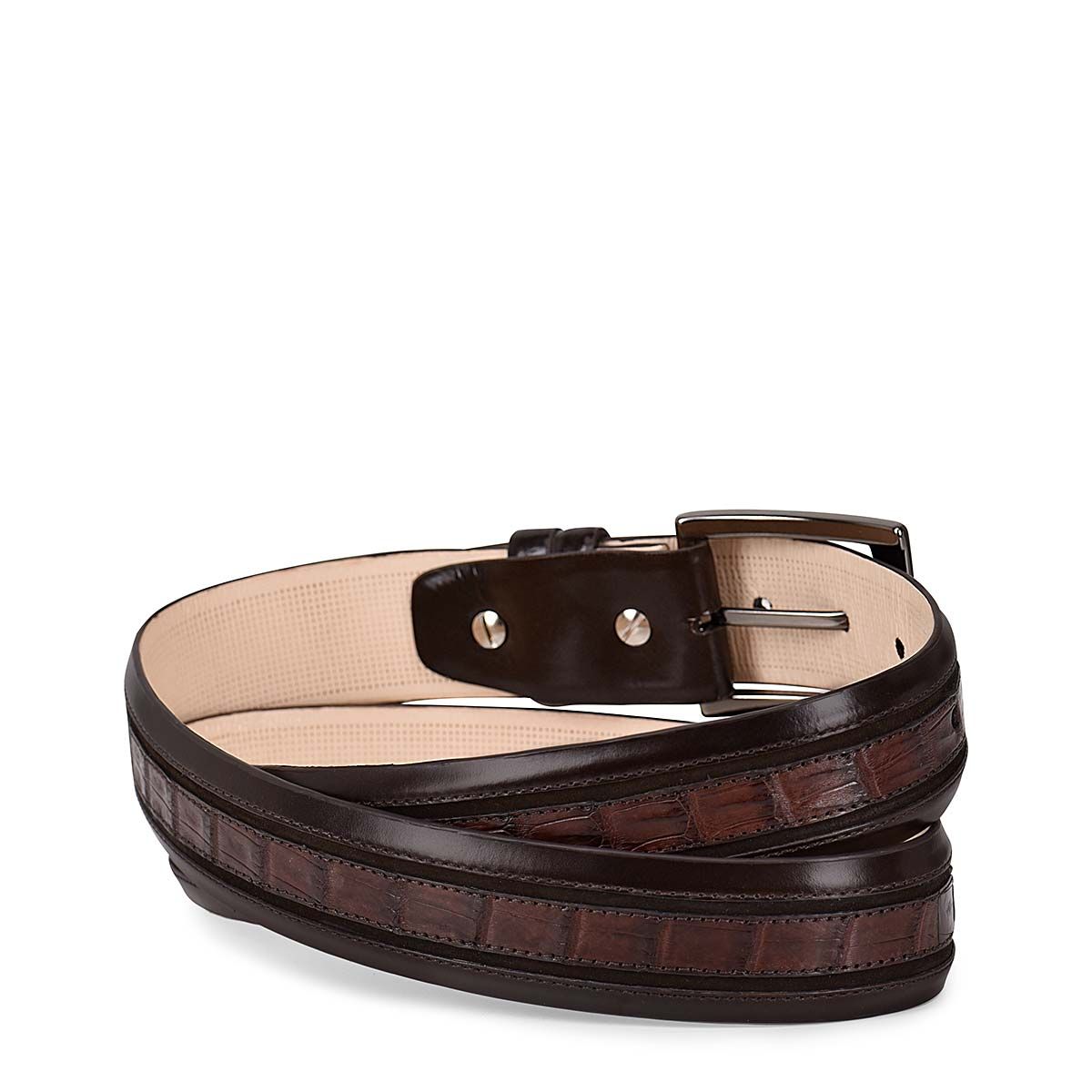 CS246FC - Cuadra brown dress fashion exotic fuscus belt for men-Kuet.us