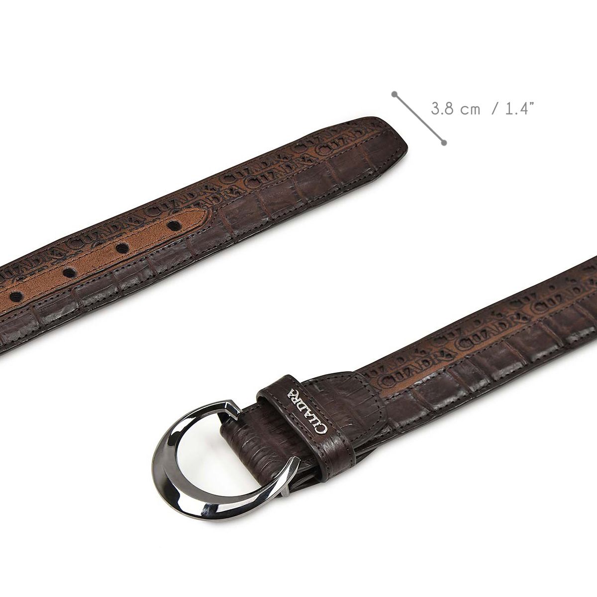 CS321FC - Cuadra chocolate casual western fuscus belt for men.-CUADRA-Kuet-Cuadra-Boots