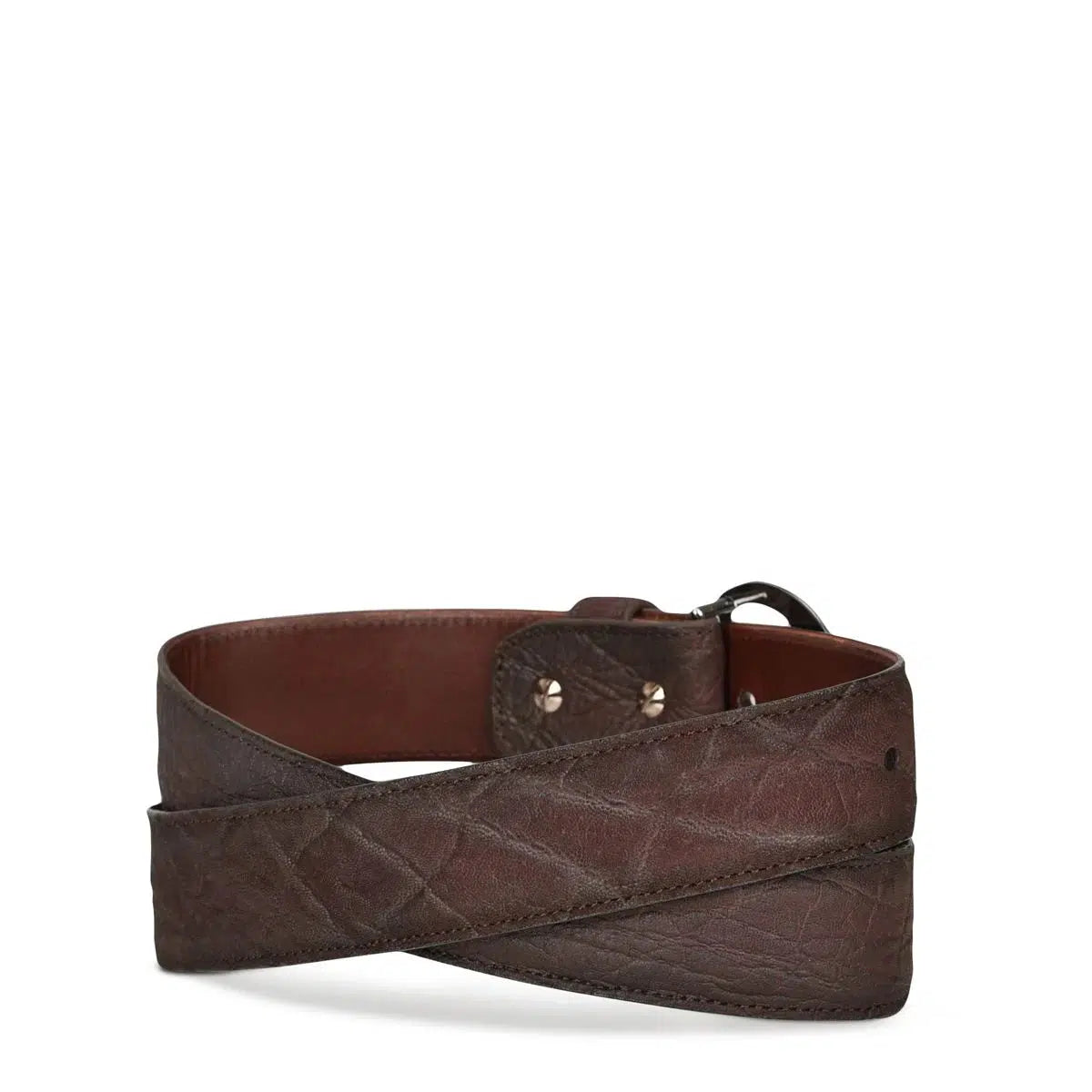 CS381EL - Cuadra brown casual fashion elephant leather belt for men-Kuet.us