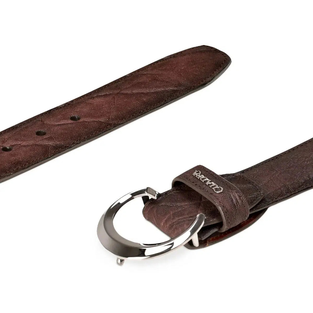 CS381EL - Cuadra brown casual fashion elephant leather belt for men-Kuet.us