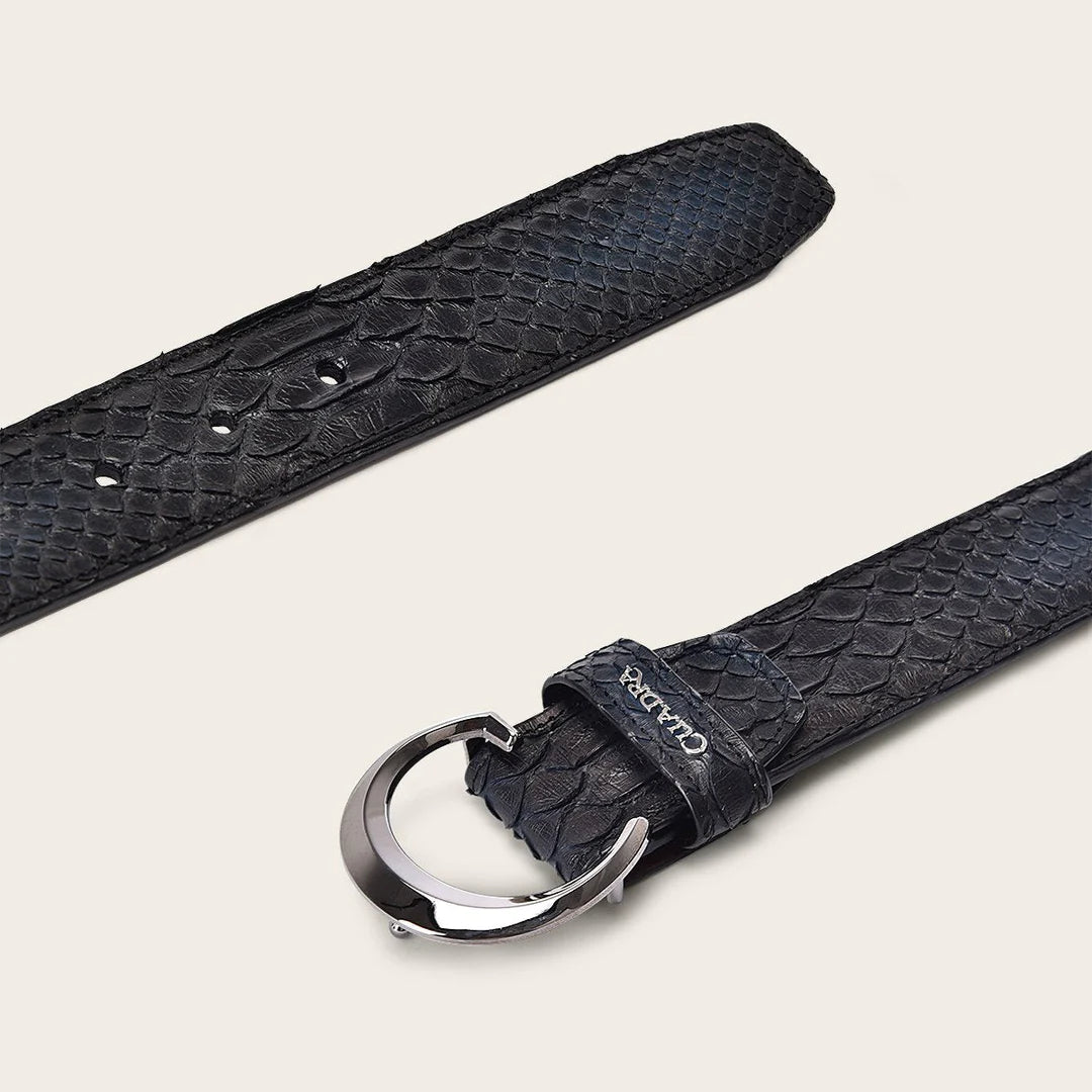 CS381PH - Cuadra Blue Casual Fashion Python Skin Belt for Men