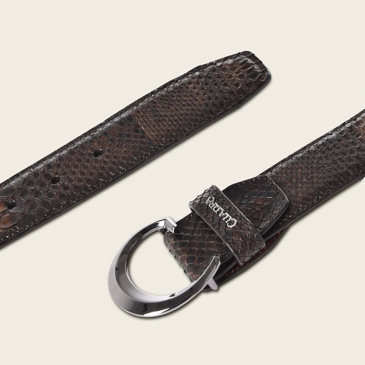 CS381PH - Cuadra Brown Casual Fashion Python Skin Belt for Men