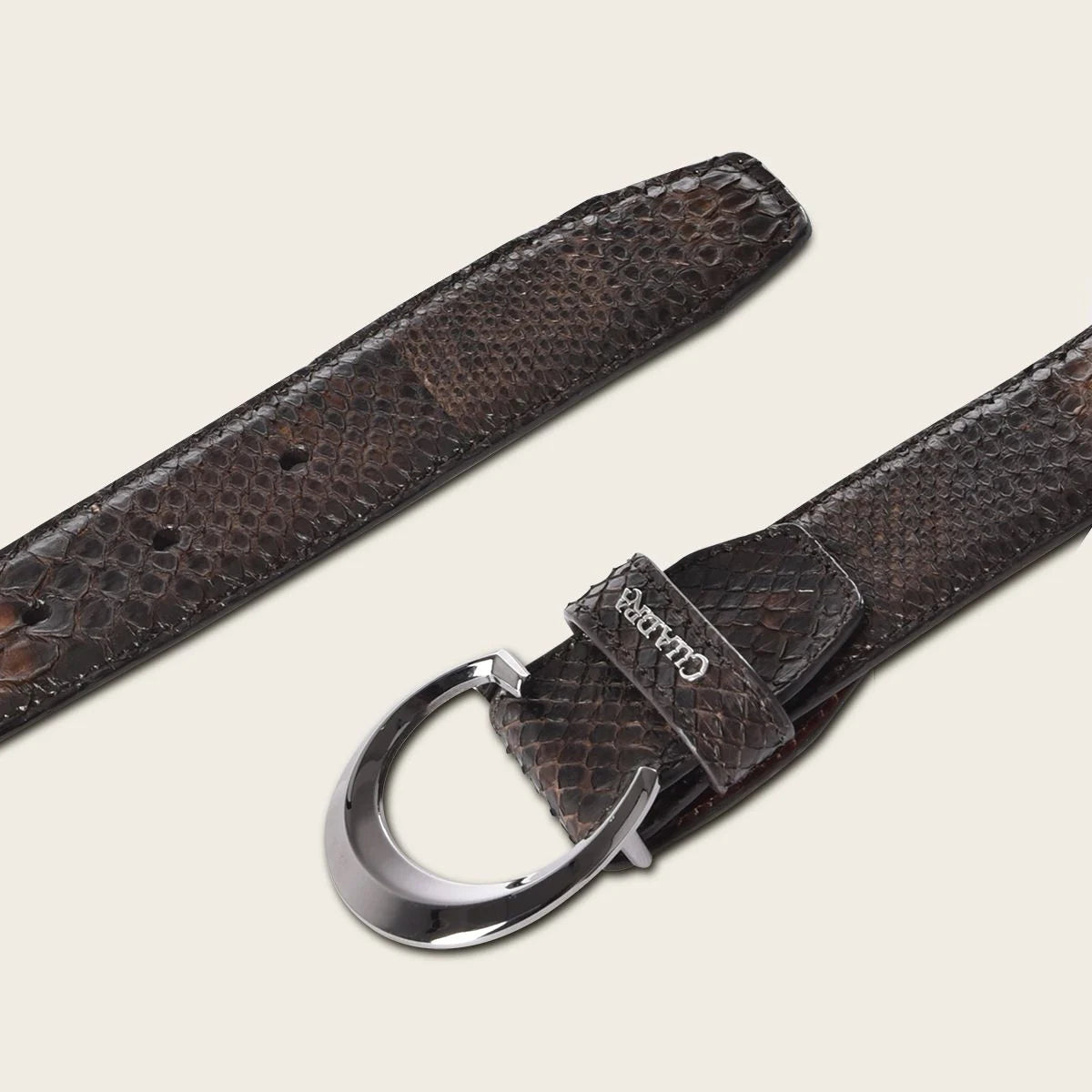 CS381PH - Cuadra brown casual fashion python skin belt for men