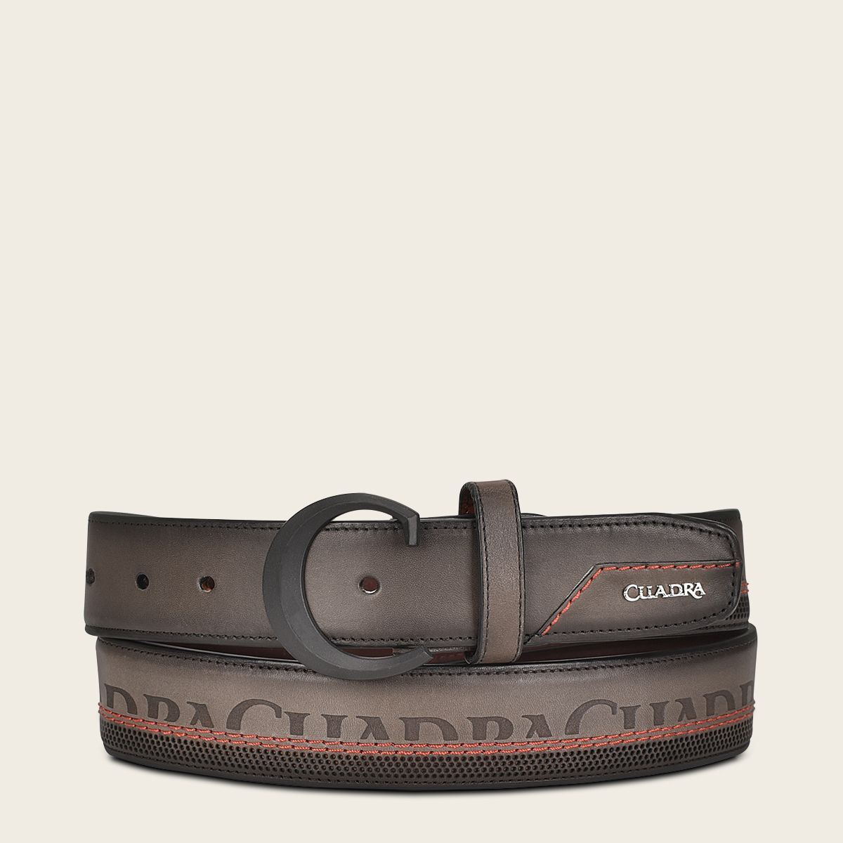 CS551RS - Cuadra gray casual western cowhide leather belt for men.-CUADRA-Kuet-Cuadra-Boots