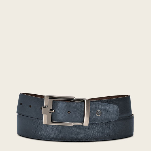 CS552RS - Cuadra blue casual western cowhide leather belt for men.-Kuet.us
