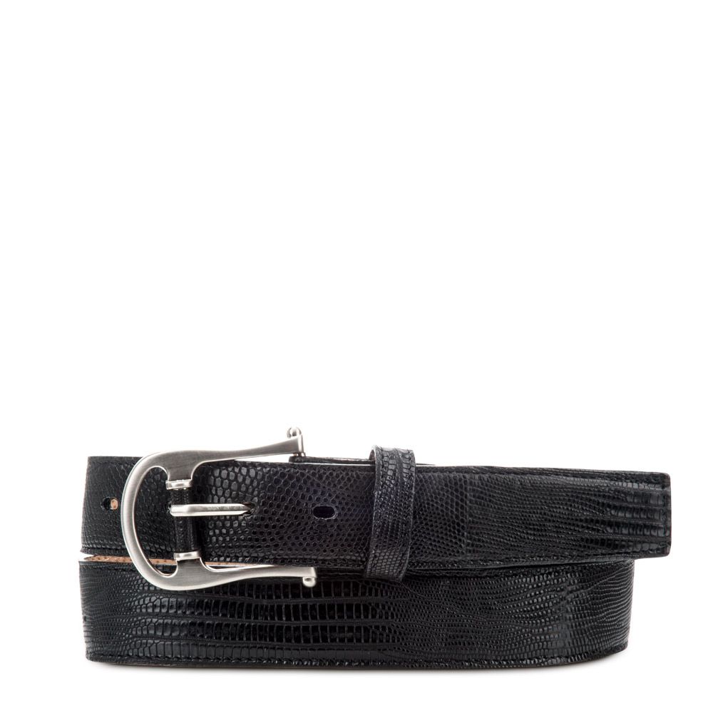 CSNC3LT - Cuadra black casual fashion lizard belt for men-Kuet.us