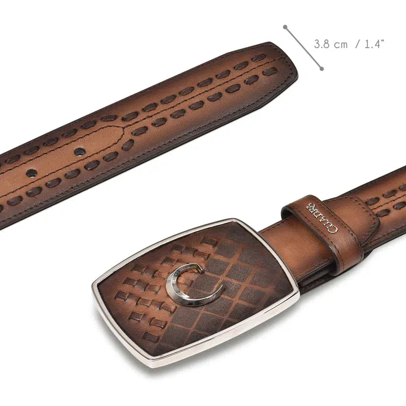 CV488RS - Cuadra maple fashion casual cowboy leather belt for men-Kuet.us