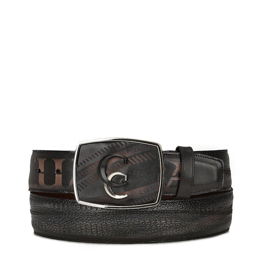 CV494RS - Cuadra gray western fashion cowhide leather belt for men.-Kuet.us