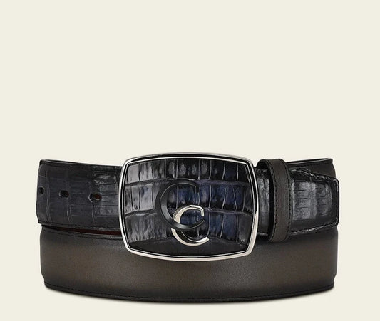 CV496FL - Cuadra blue western fashion caiman leather belt for men