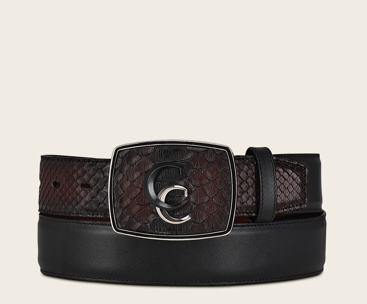 CV496PH - Cuadra wine western fashion python skin belt for men – Kuet.us