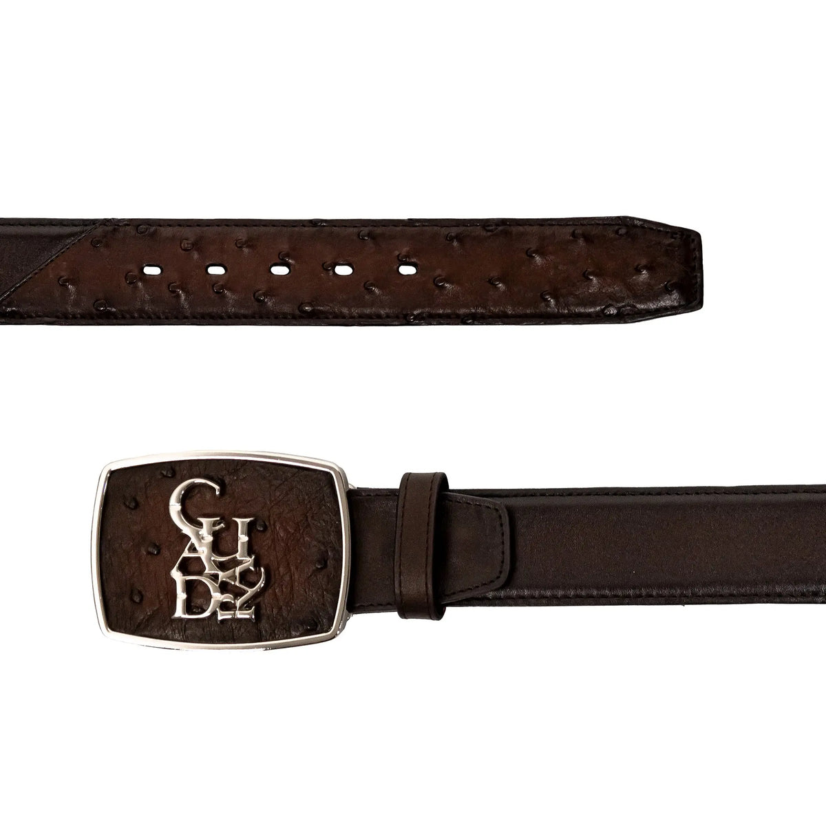 Cuadra brown casual fashion ostrich leather belt for men