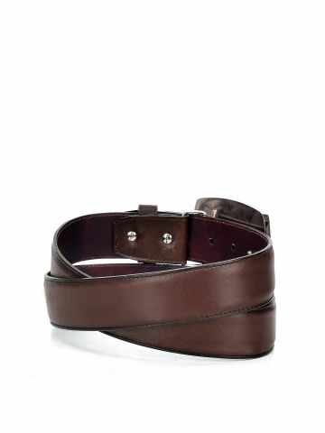 Brown leather western belt - CVEN1RS - Cuadra Shop