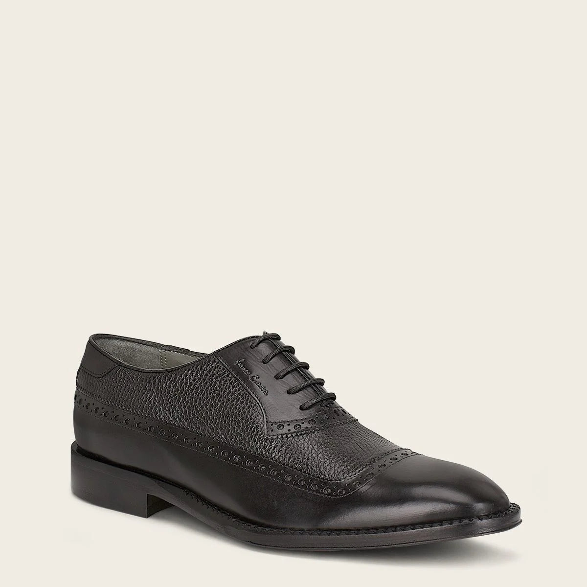 D23BUVN - Franco Cuadra black oxford dress cap toe shoes for men