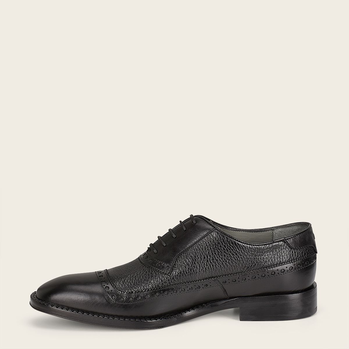 D23BUVN - Franco Cuadra black oxford dress cap toe shoes for men