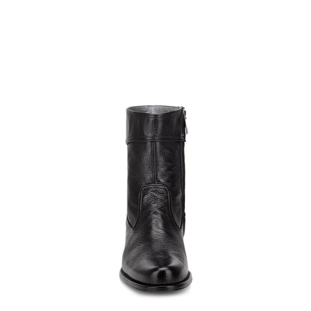 G08VNVN - Cuadra black casual fashion deer leather ankle boots for men-FRANCO CUADRA-Kuet-Cuadra-Boots