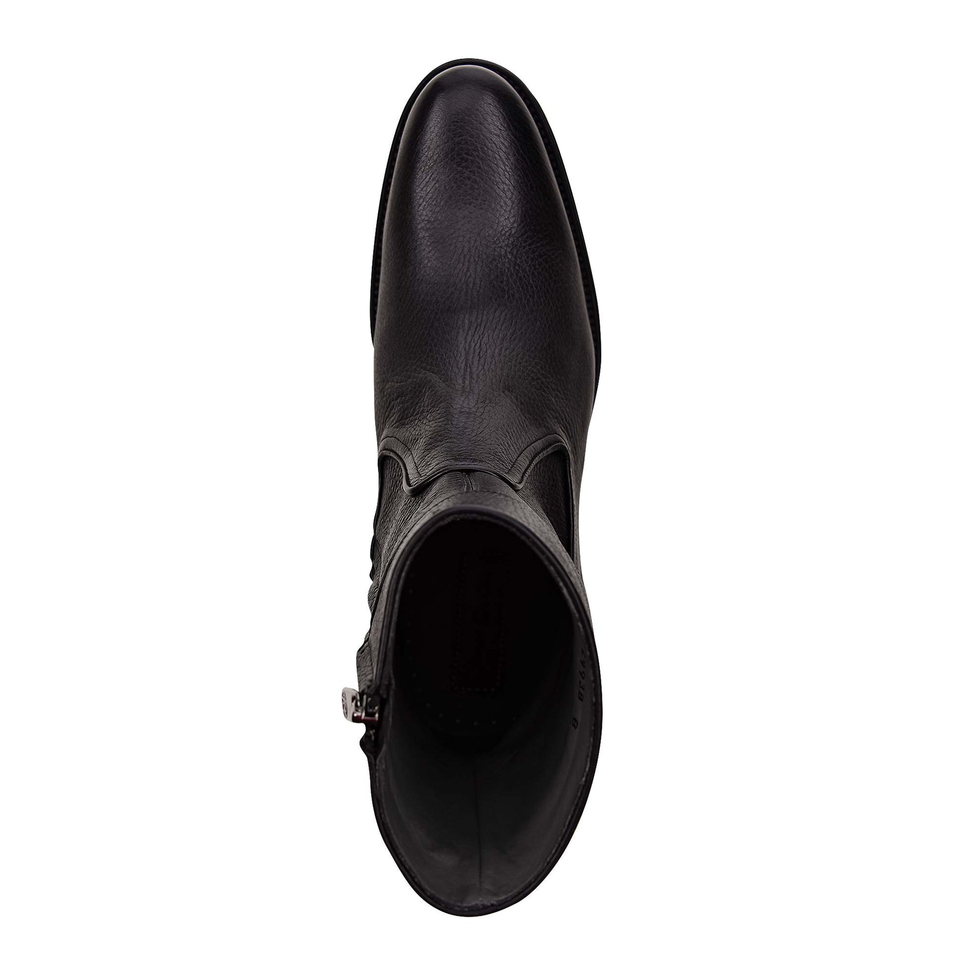 G08VNVN - Franco Cuadra black dress casual leather zip ankle boots for men-Kuet.us