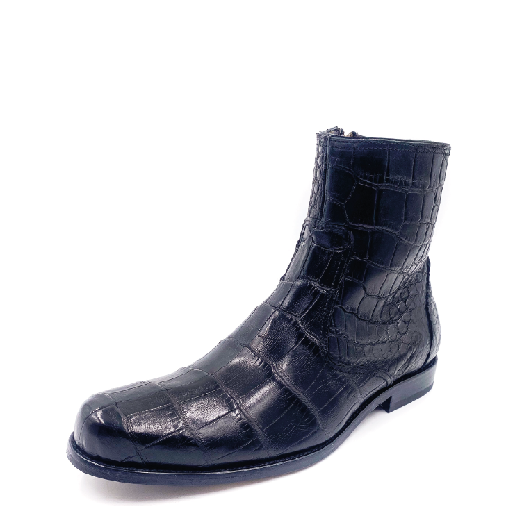 G09LPLP - Cuadra black dress casual alligator ankle boots for men-FRANCO CUADRA-Kuet-Cuadra-Boots