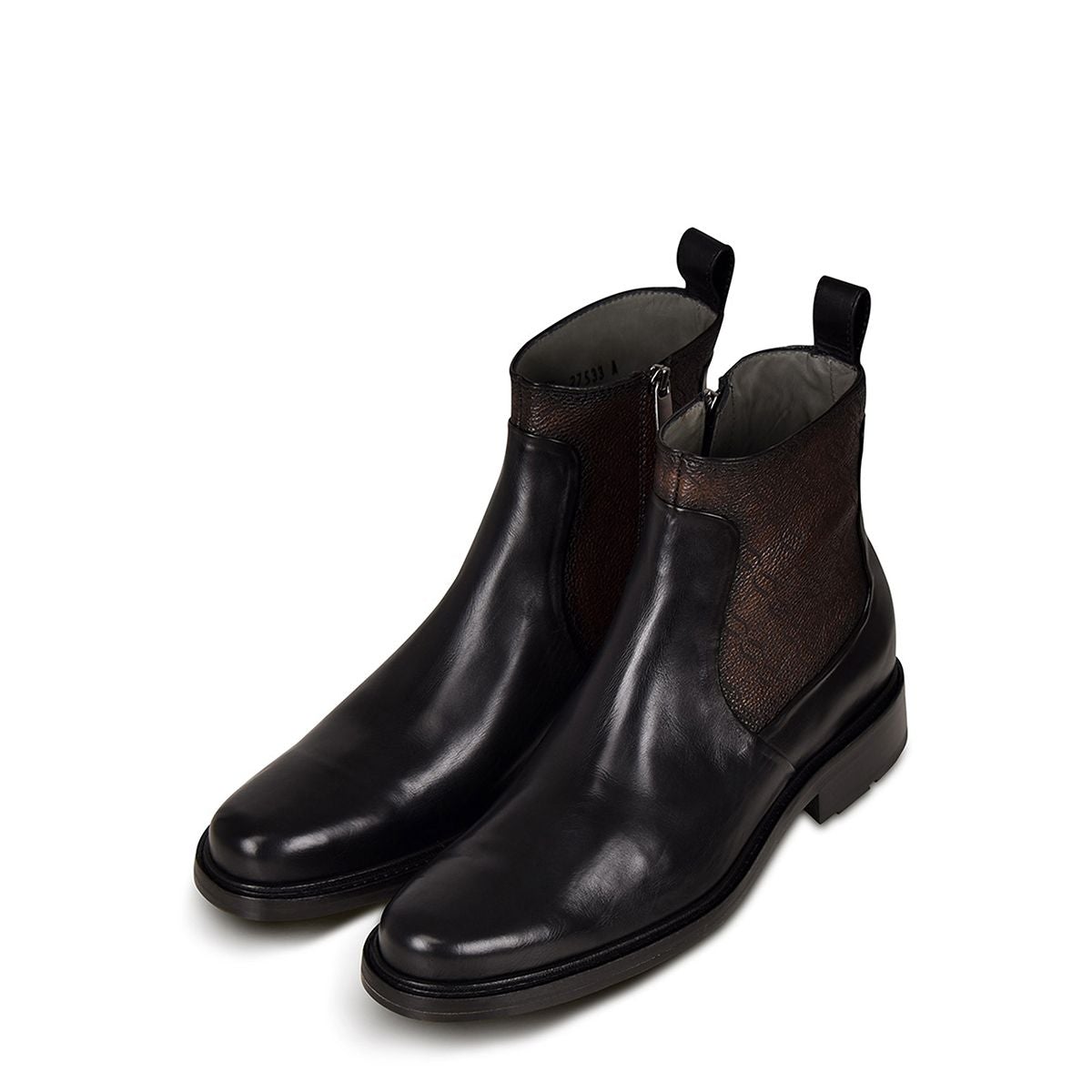 G89TSRS - Cuadra black dress fashion calfskin chelsea ankle boots for men-FRANCO CUADRA-Kuet-Cuadra-Boots