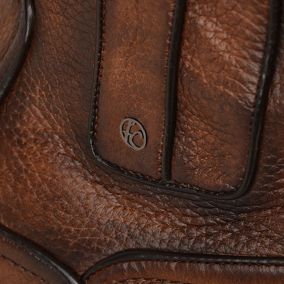 G93VNVN - Franco Cuadra brown dress casual deer leather ankle boots for men-Kuet.us