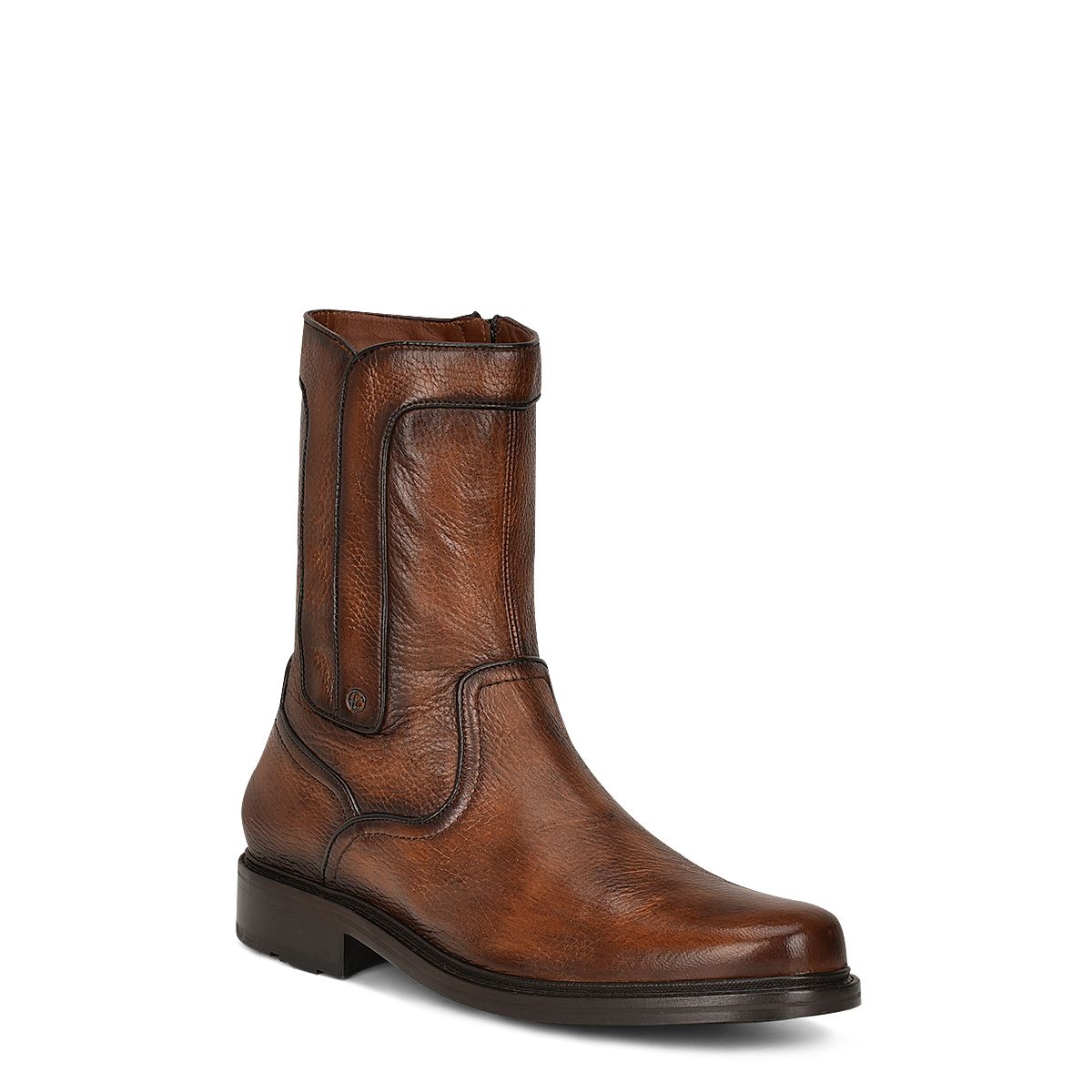 G93VNVN - Franco Cuadra brown dress casual deer leather ankle boots for men-Kuet.us