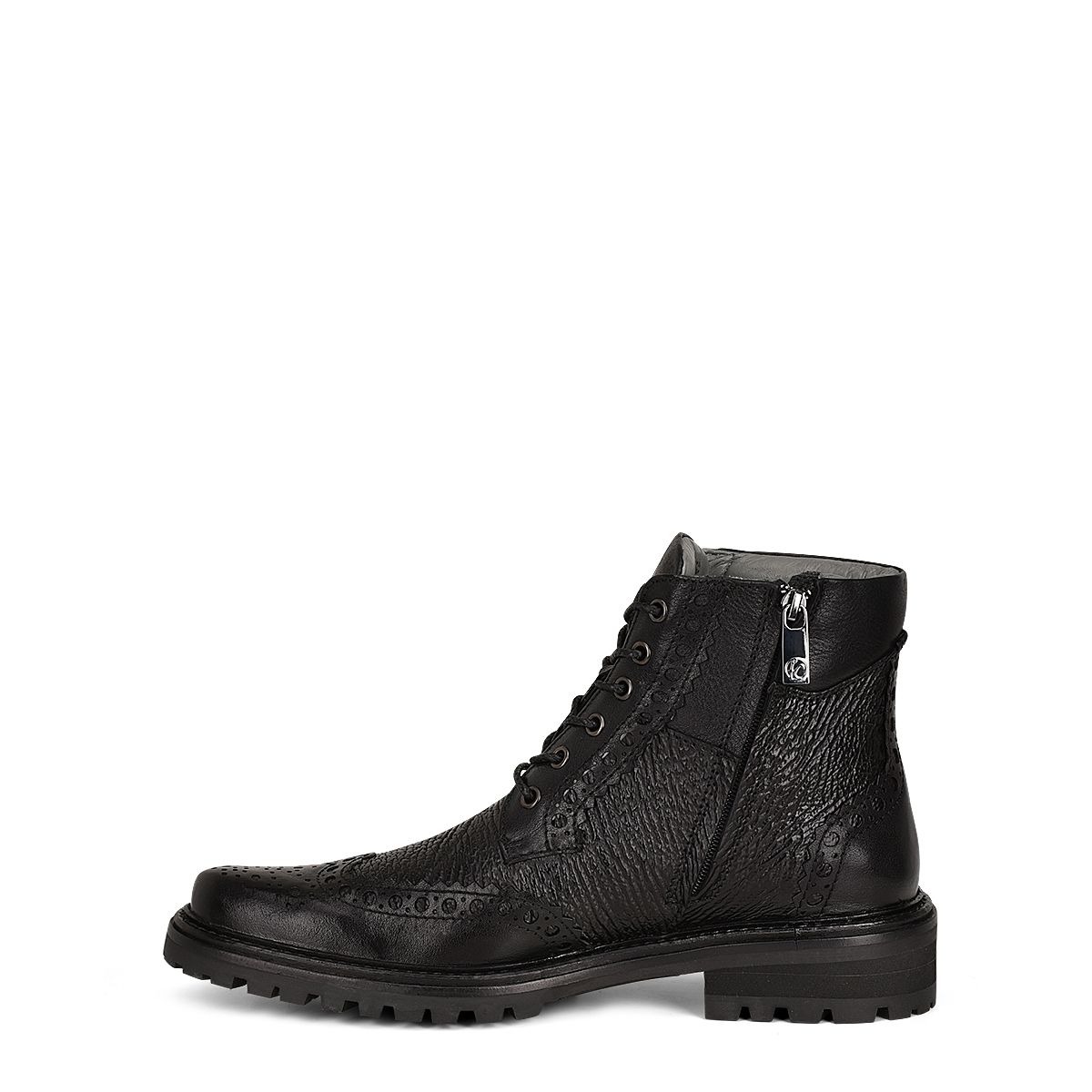 G94KRSK - Cuadra black casual vintage fashion shark ankle booties for men.-Kuet.us