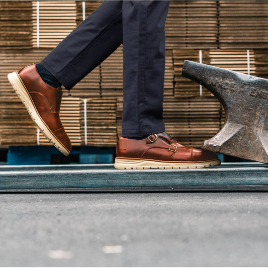 STEEL TOE MONK STRAP SHOE GRAND AMBER