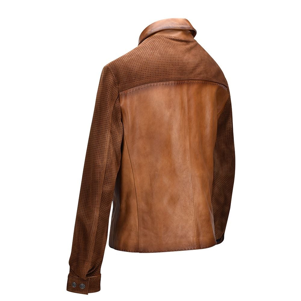 H246COA - Cuadra honey casual fashion leather blouson biker jacket for men-CUADRA-Kuet-Cuadra-Boots