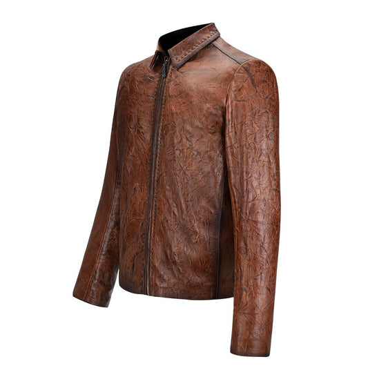 H276COC - Cuadra honey casual fashion lambskin quilted blouson jacket for men-Kuet.us