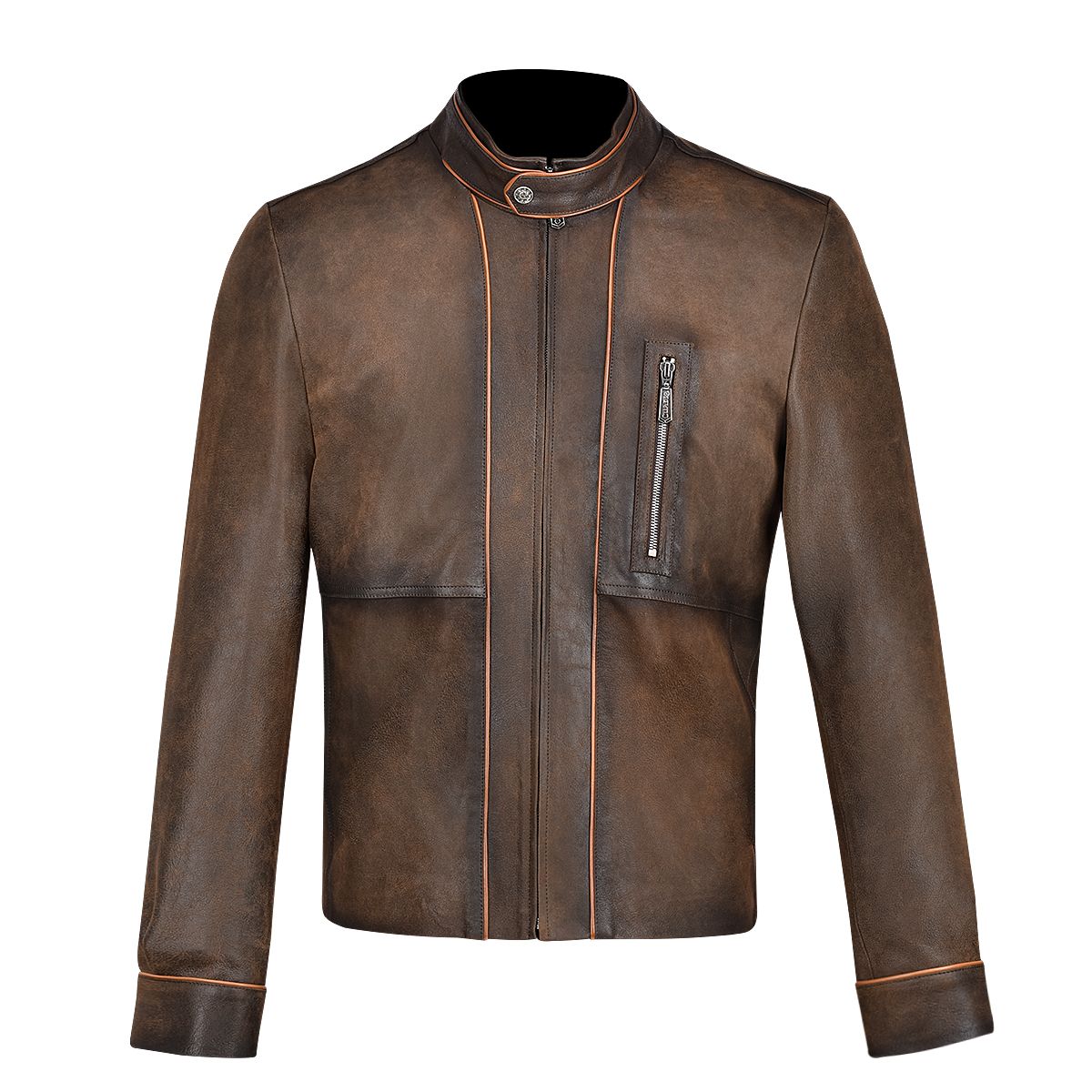 H291BOB - Cuadra honey casual fashion quilted ovine leather jacket for men-Kuet.us