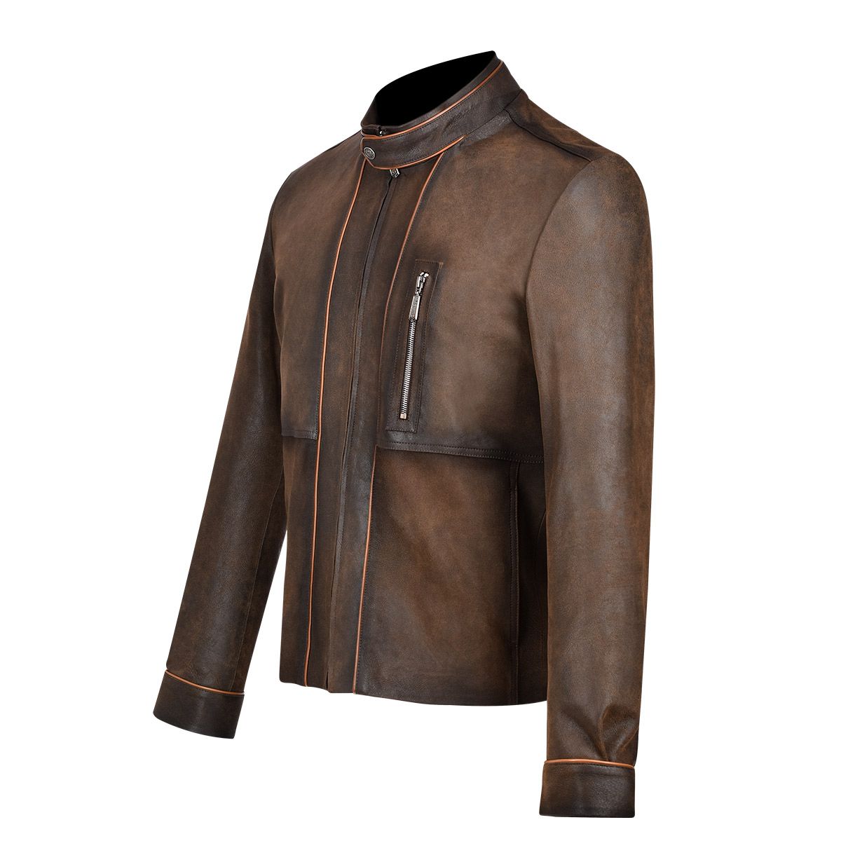 H291BOB - Cuadra honey casual fashion quilted ovine leather jacket for men-CUADRA-Kuet-Cuadra-Boots