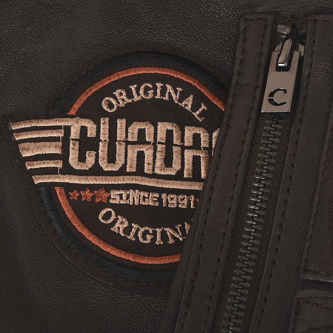 HCHI009 - Cuadra brown dress casual fashion aviator leather jacket for men