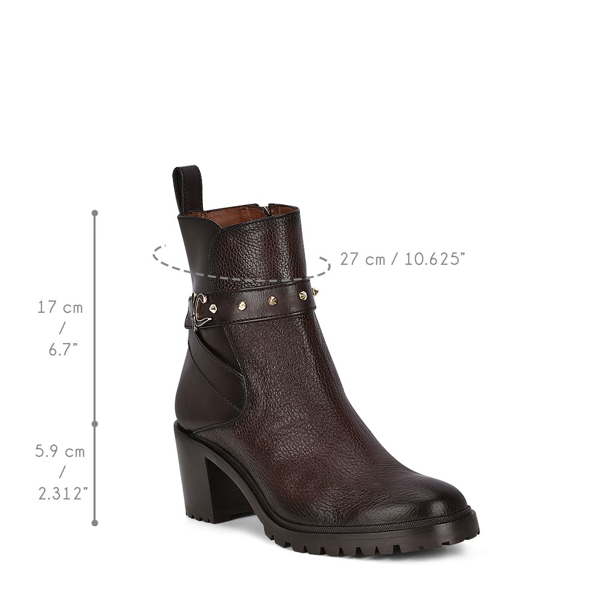 K35VNTS - Cuadra brown casual fashion deer leather ankle boots for women-Kuet.us