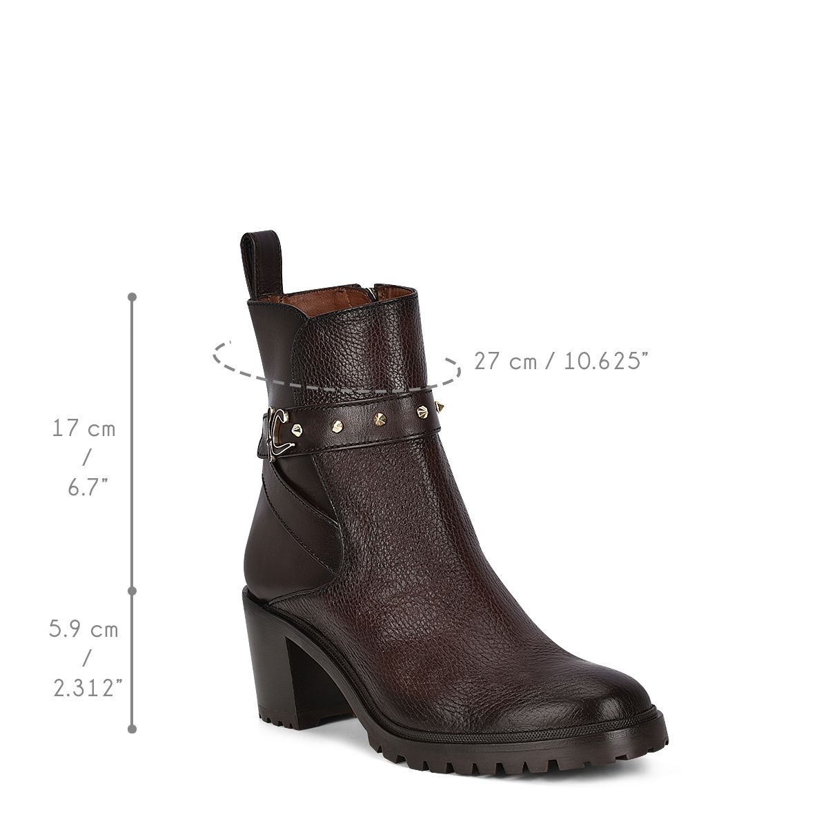 K35VNTS - Cuadra chocolate casual fashion leather deer ankle boots for women-FRANCO CUADRA-Kuet-Cuadra-Boots