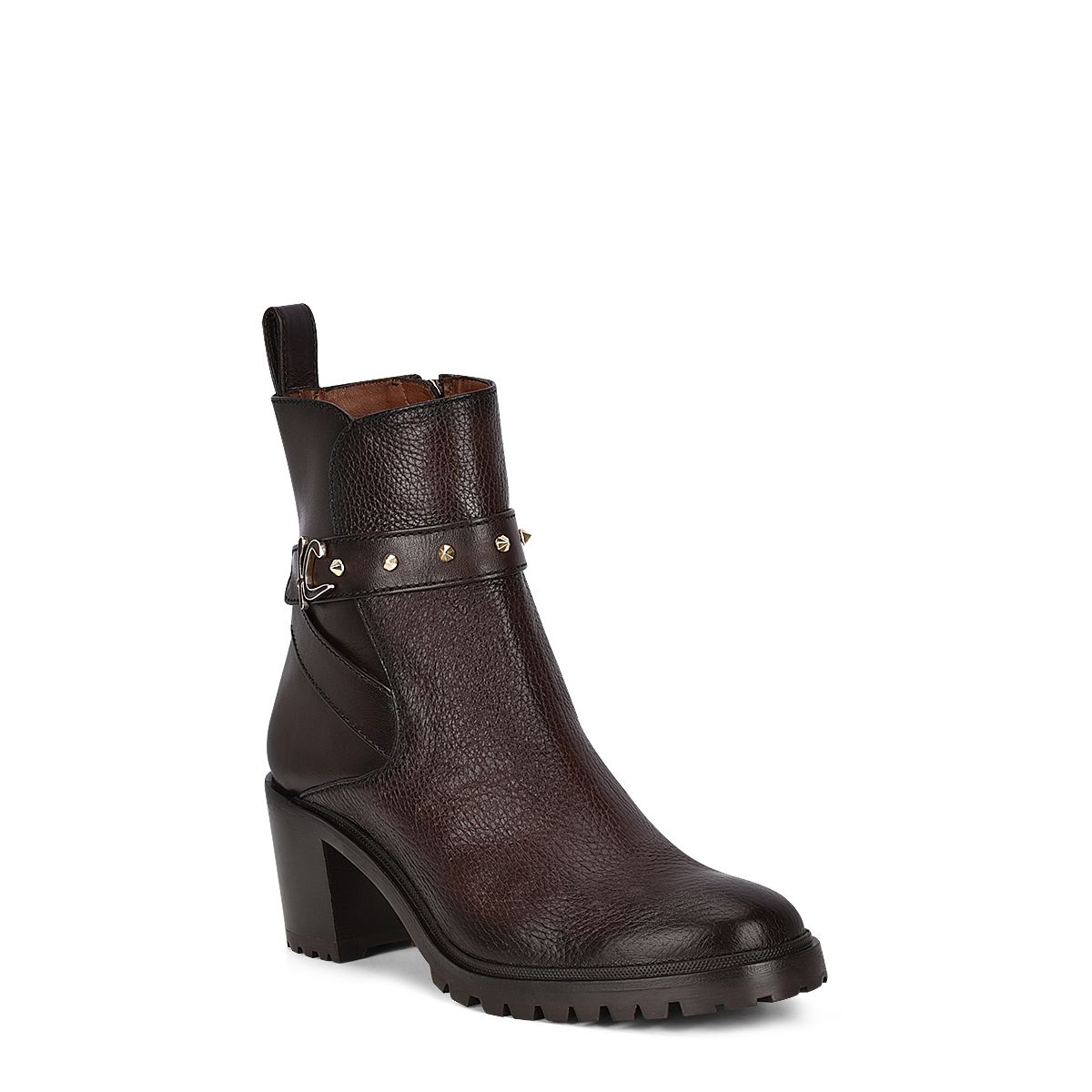K35VNTS - Cuadra brown casual fashion deer leather ankle boots for women-Kuet.us