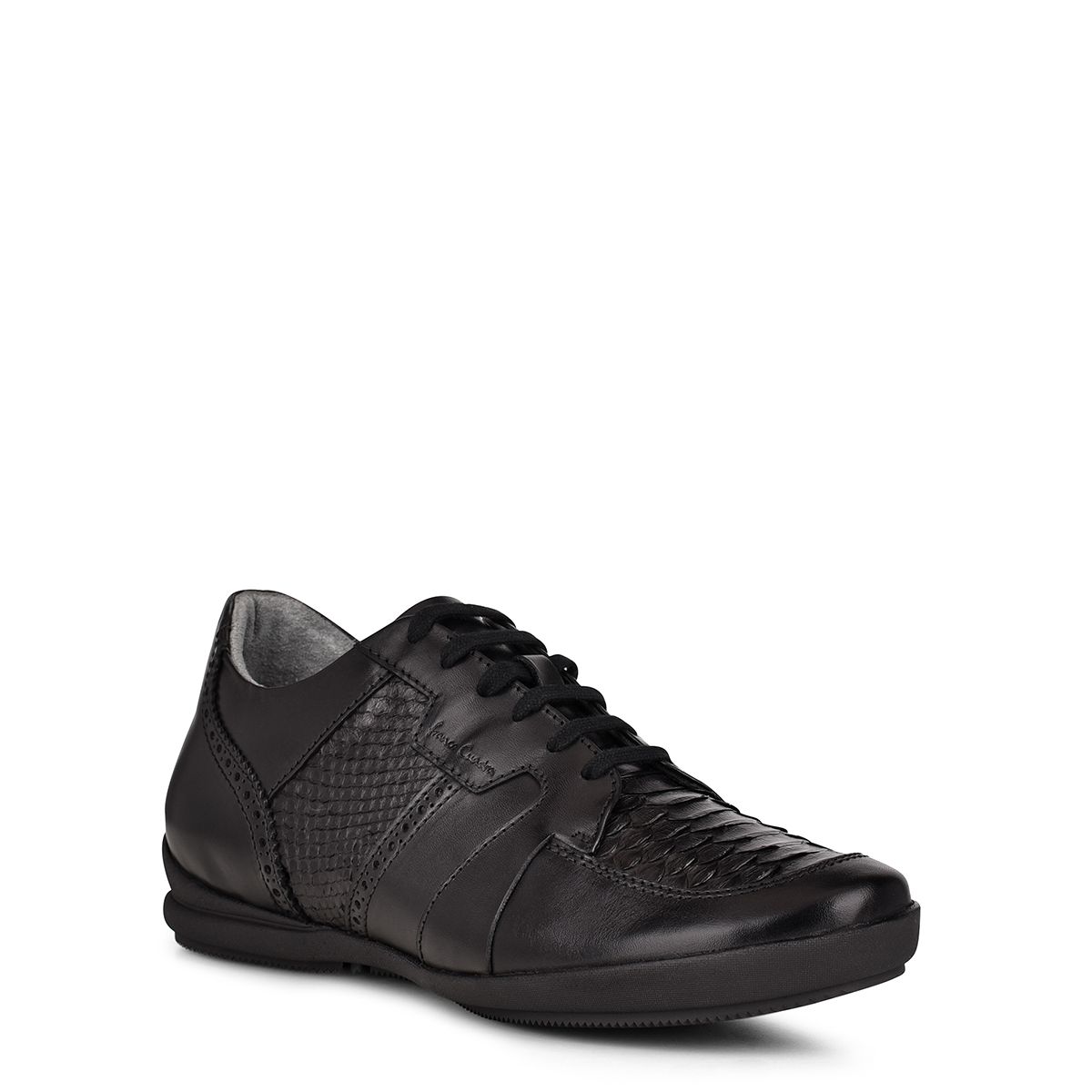 L26PBTS - Cuadra black casual fashion python sneakers for men-Kuet.us