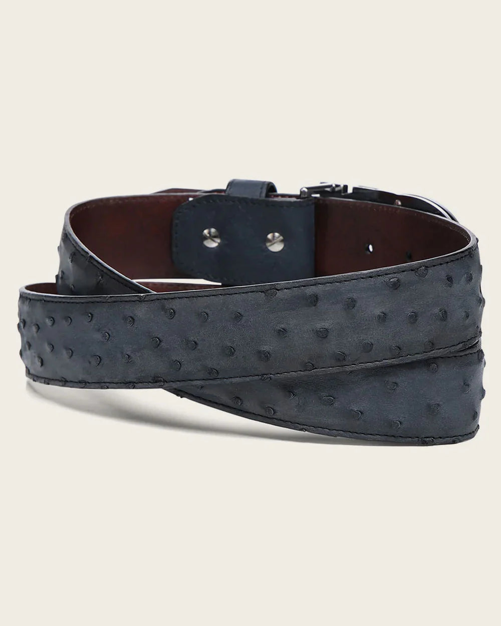 CS563A1 - Cuadra Blue Casual Fashion Ostrich Belt for Men