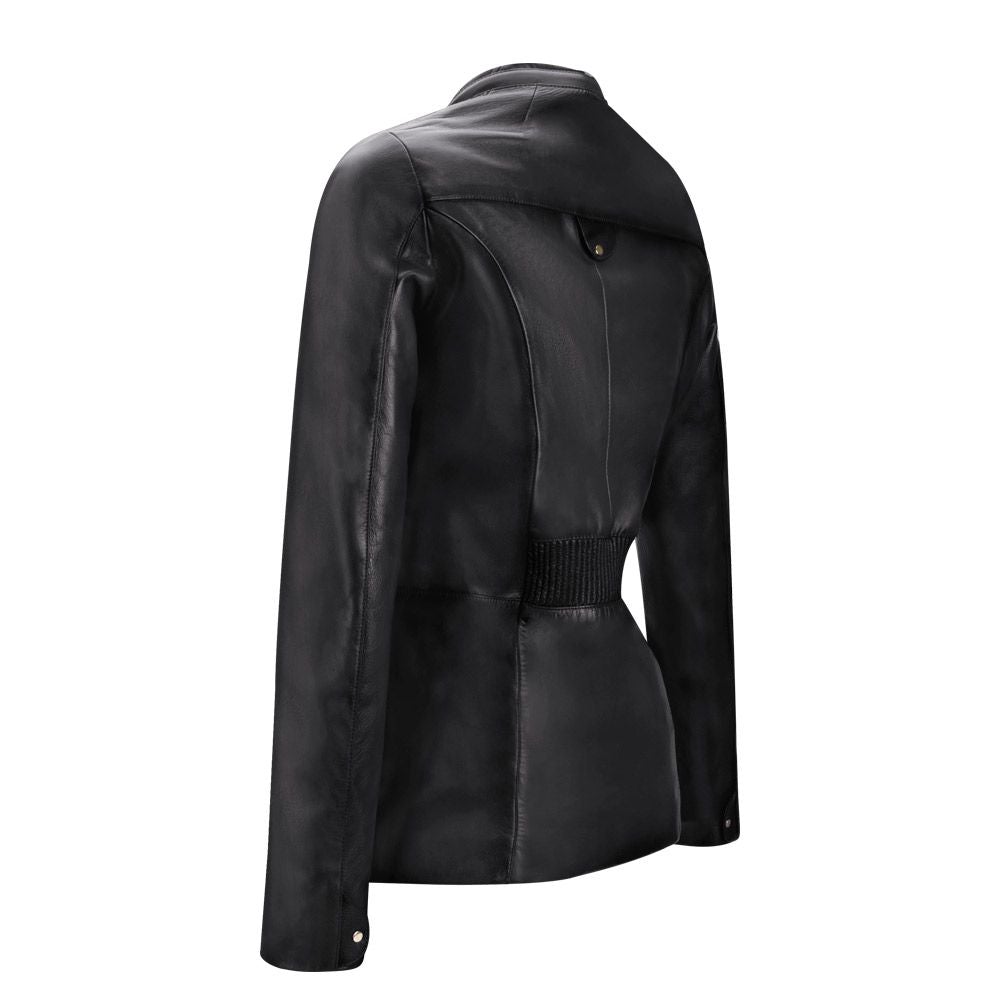 M259COC - Cuadra black fashion sheepskin quilted parka jacket for women-CUADRA-Kuet-Cuadra-Boots