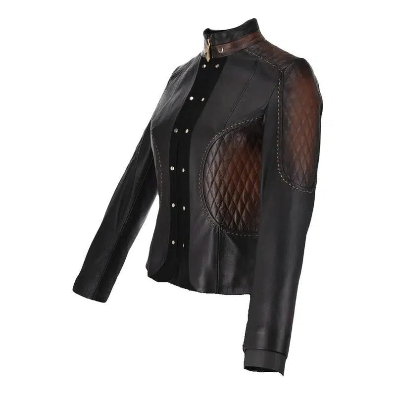 M274BOC - Cuadra black western fashion lambskin leather jacket for women-CUADRA-Kuet-Cuadra-Boots