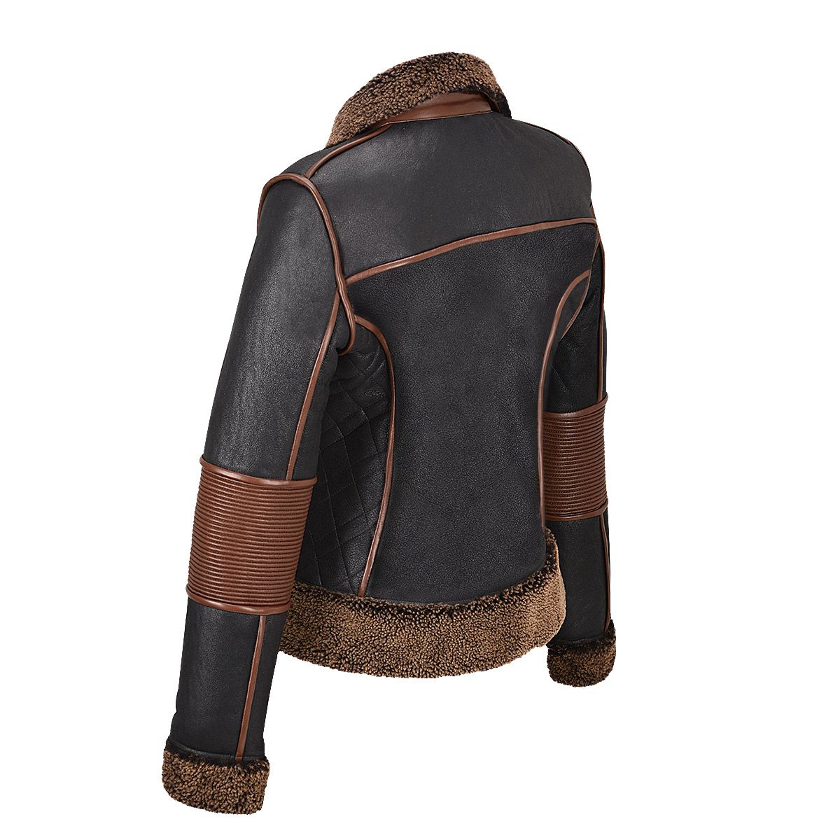 M308BOC - Cuadra black western fashion lambskin leather jacket for women-Kuet.us