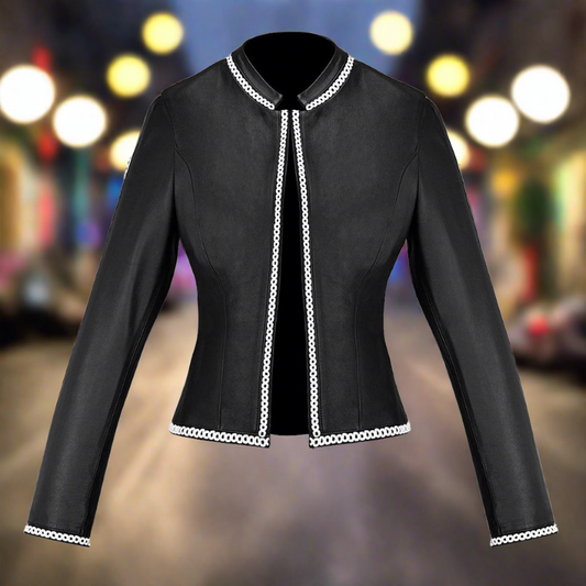 M315BOC - Cuadra black western fashion lambskin leather jacket for women