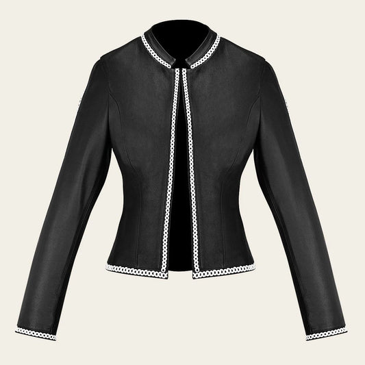 M315BOC - Cuadra black western fashion lambskin leather jacket for women