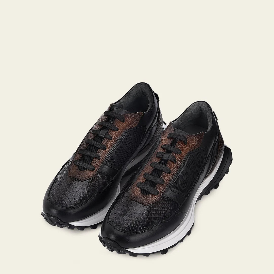 M45PBTS - Franco Cuadra gray python skin sneakers for men
