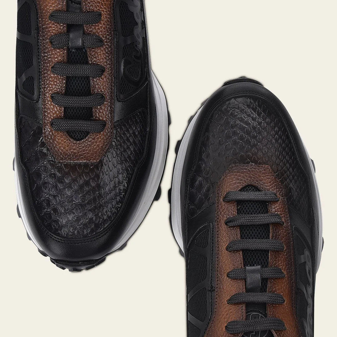 M45PBTS - Franco Cuadra gray python skin sneakers for men