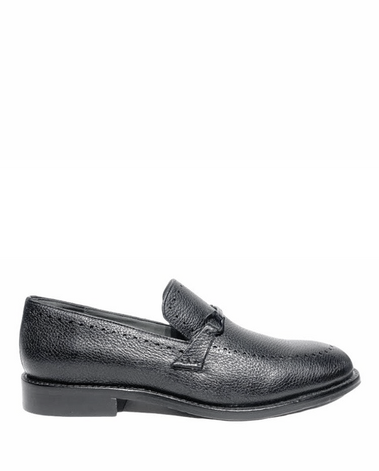 Q32VNVN - Cuadra black fashion deerskin bit loafer shoes for men-Kuet.us