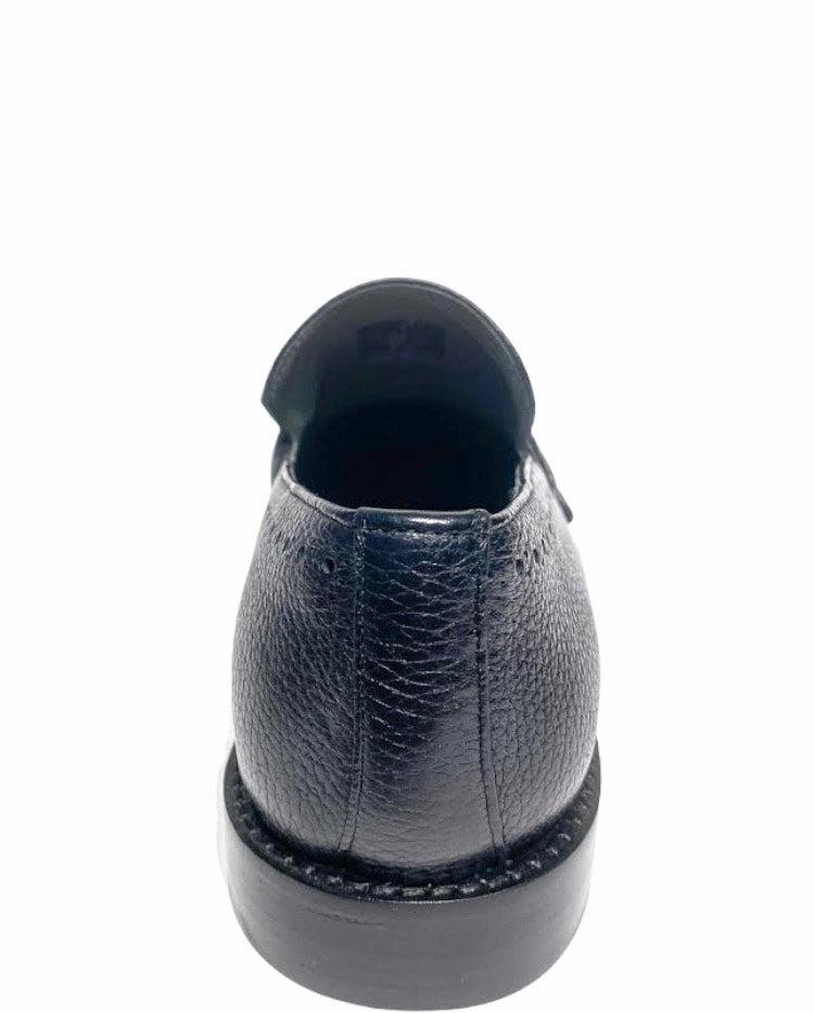 Q32VNVN - Cuadra black fashion deerskin bit loafer shoes for men-Kuet.us
