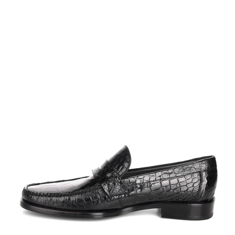 R46LPLP - Cuadra black casual dress alligator loafer moccasin for men-Kuet.us